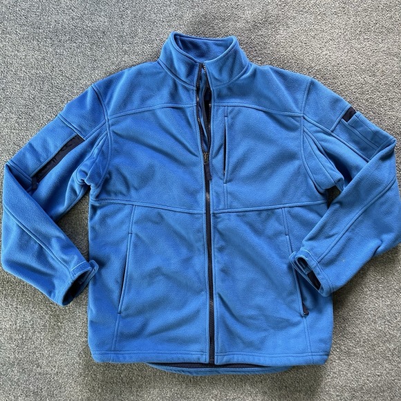 Duluth Pack Other - Duluth‎ Trading Jacket Mens Large Tall Blue Shoremans Fleece Gridlock Full Zip
